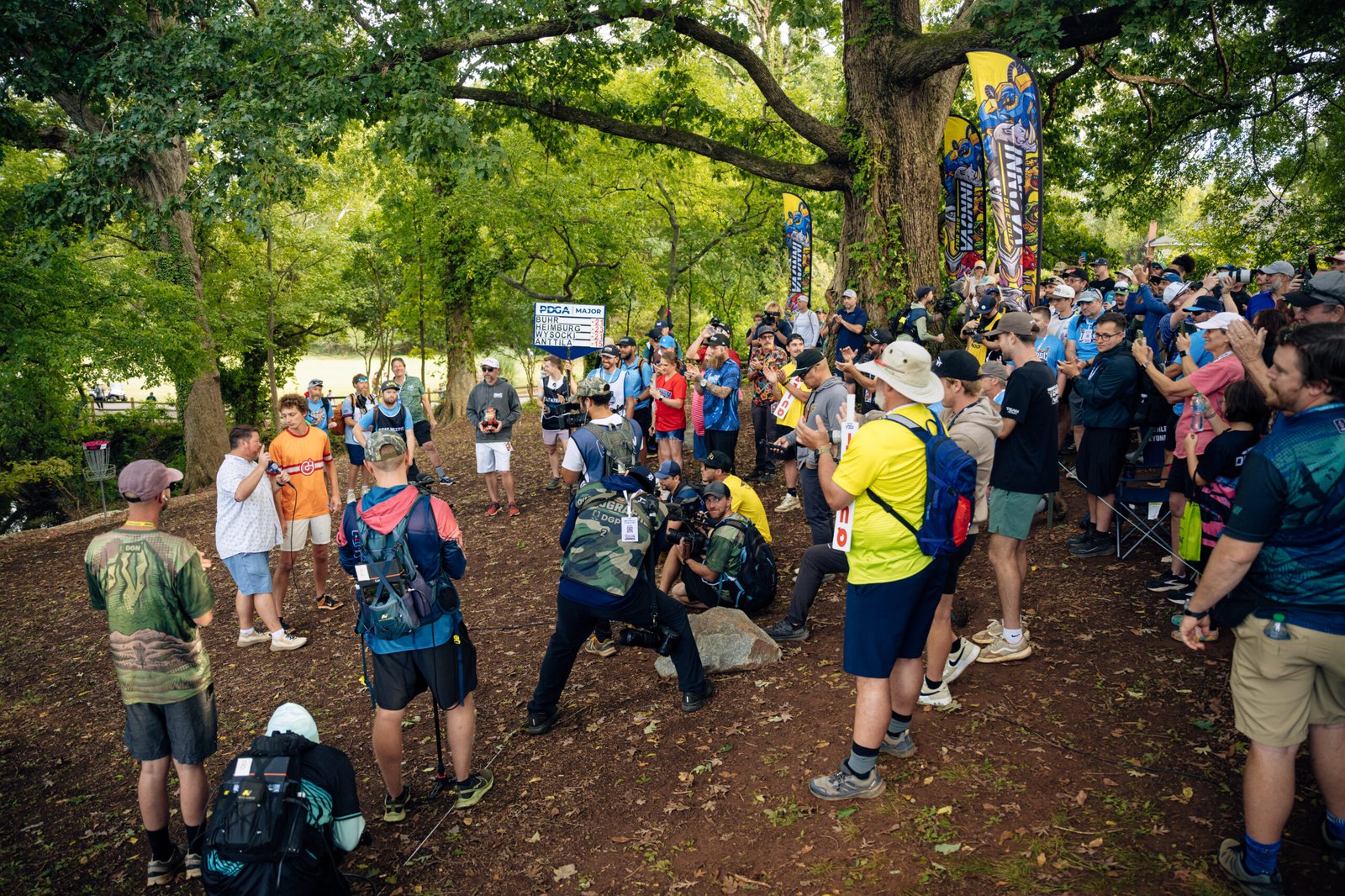 Spectators gathered around the 2026 USDGC final at Winthrop Arena
